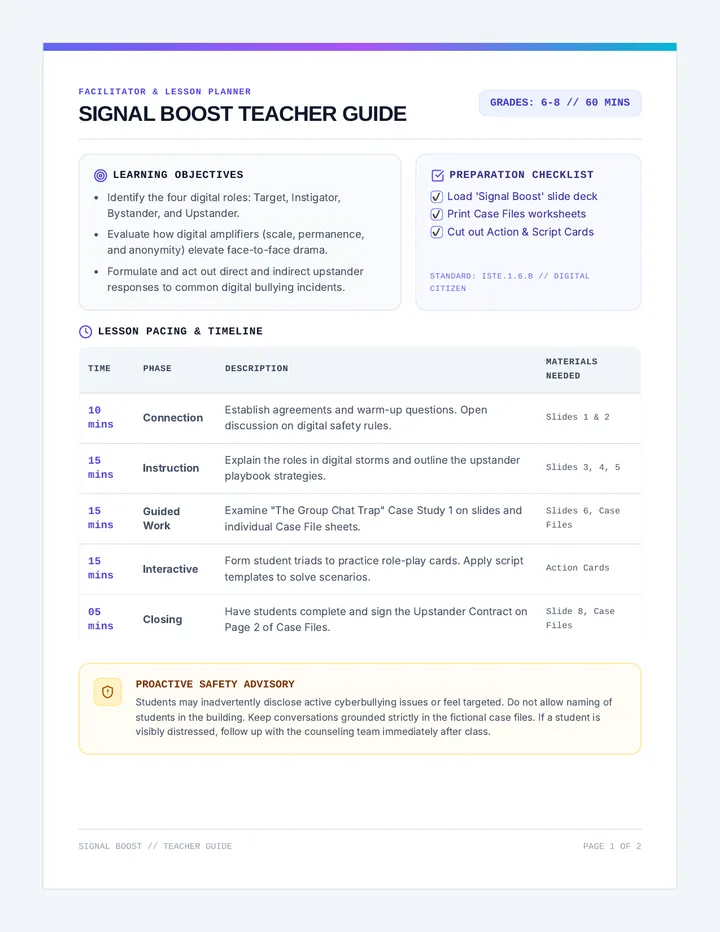 Signal Boost Teacher Guide