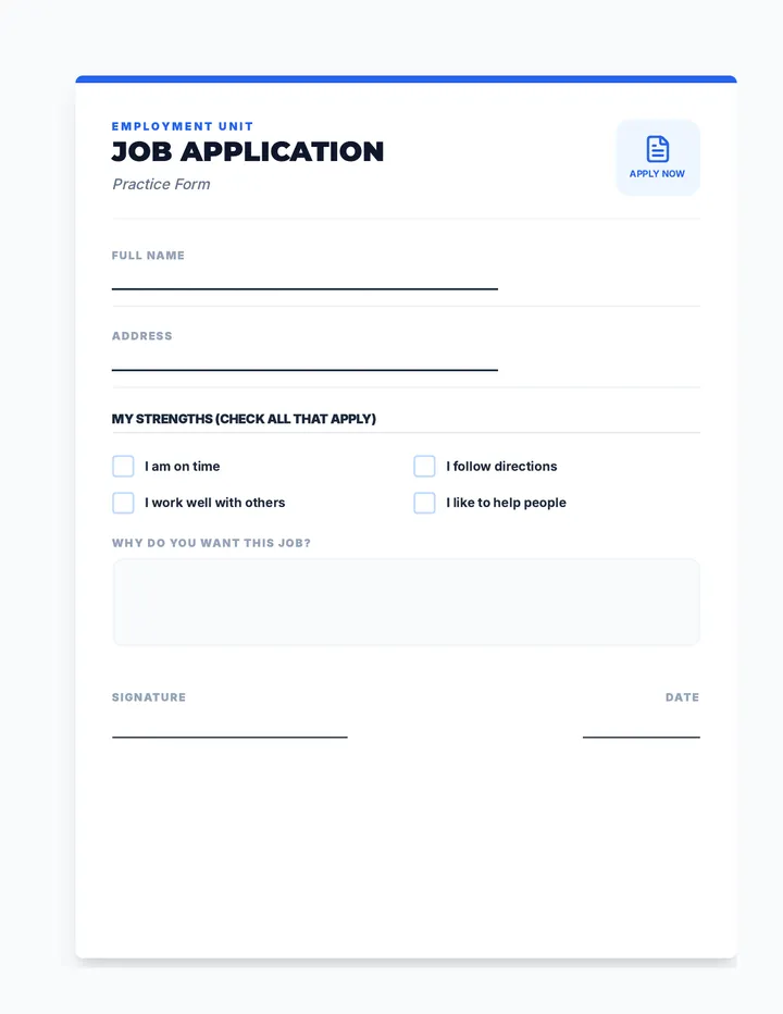 Job Application Kit November