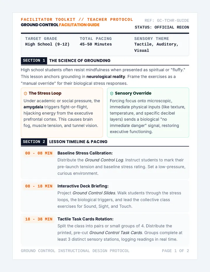 Ground Control Facilitation Guide