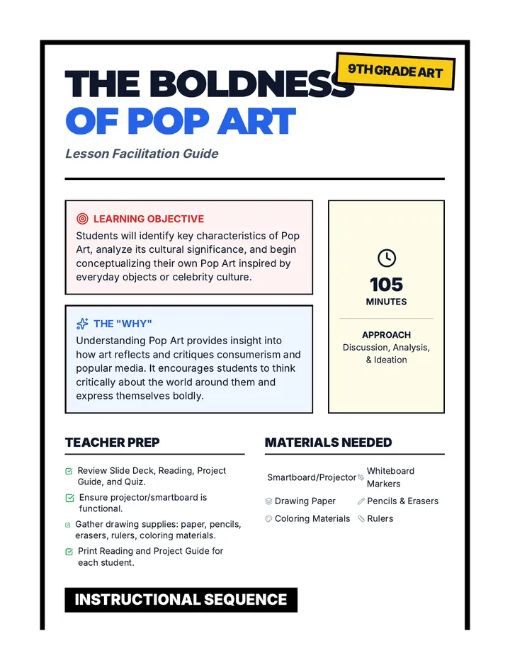 The Boldness of Pop Art Lesson Plan