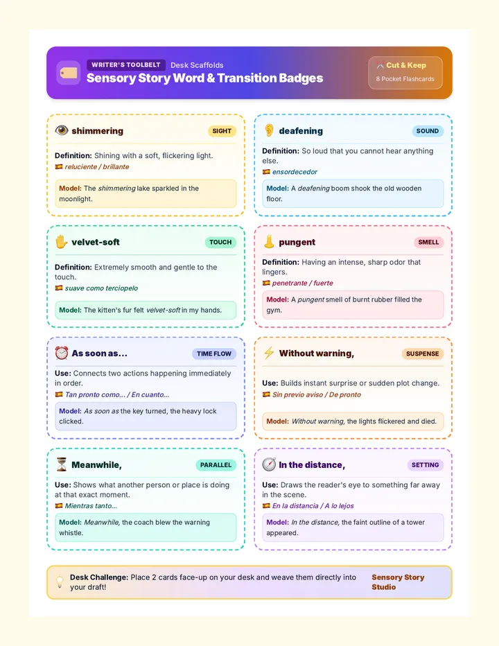 Sensory Word Flashcards