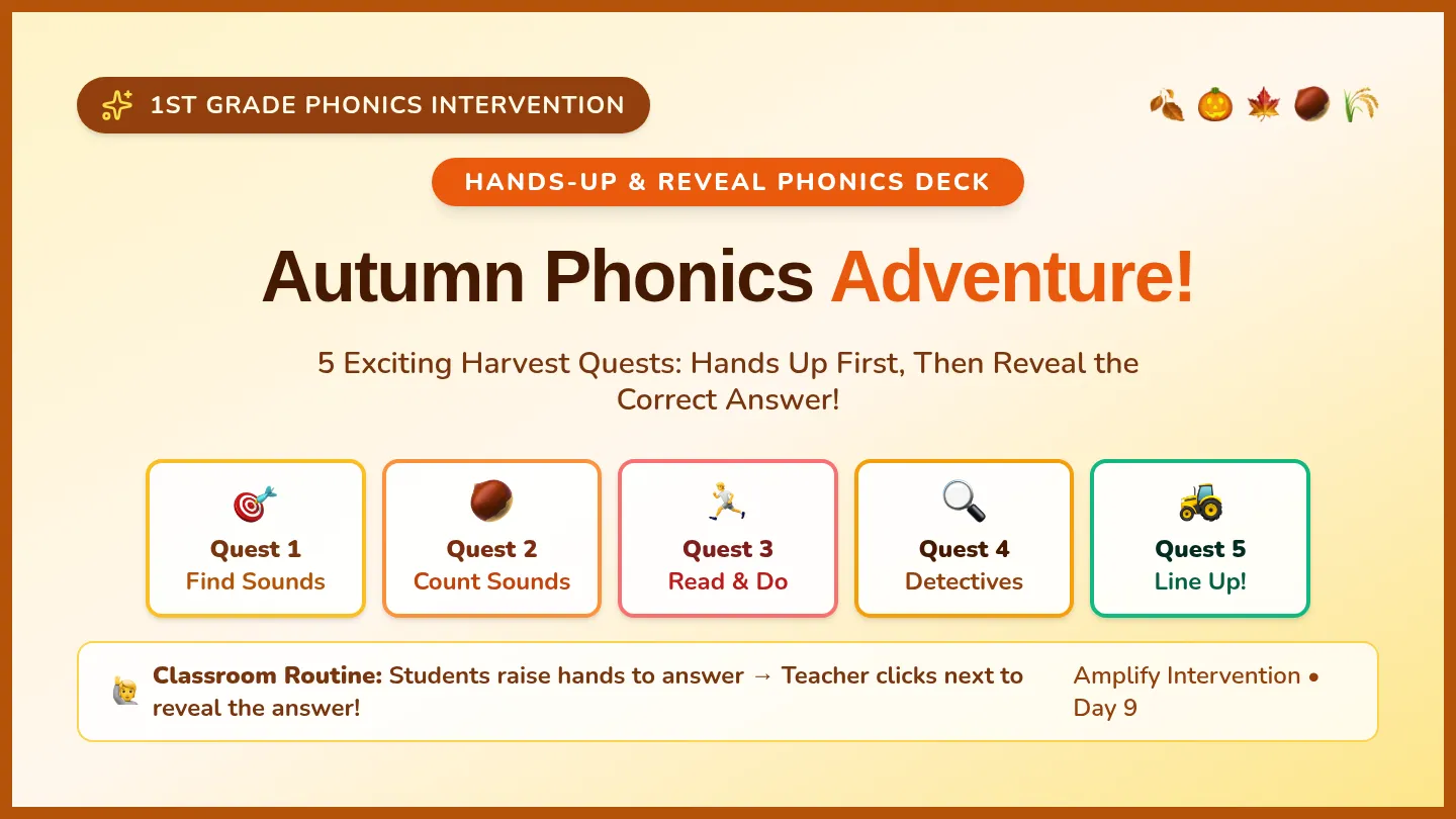 Autumn Phonics Adventure Slides