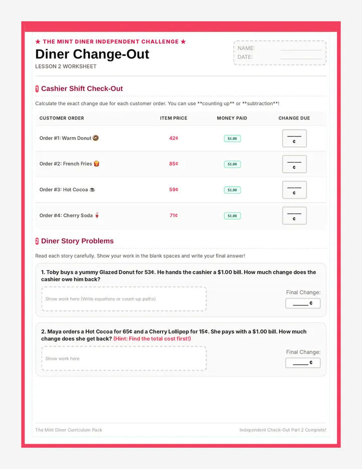 Change Makers Worksheet