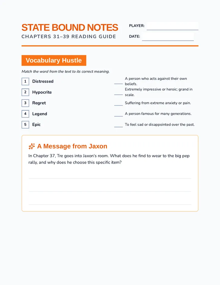 State Bound Notes Worksheet