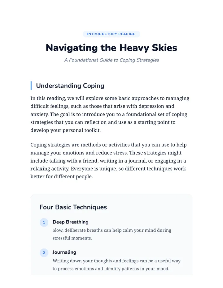 Coping Basics Reading