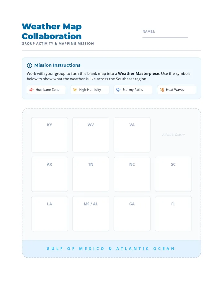 Weather Map Collaboration Activity