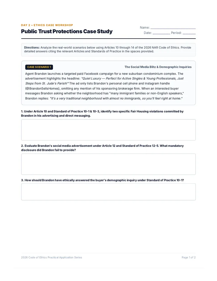 Public Trust Case Worksheet