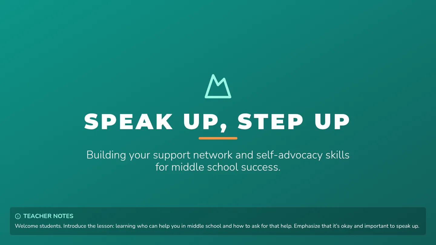 Speak Up Step Up Slides
