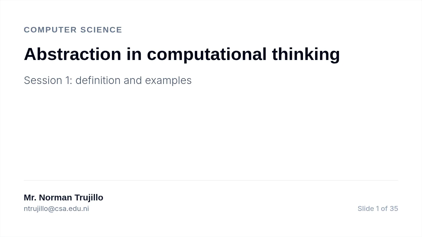 Abstraction Slides