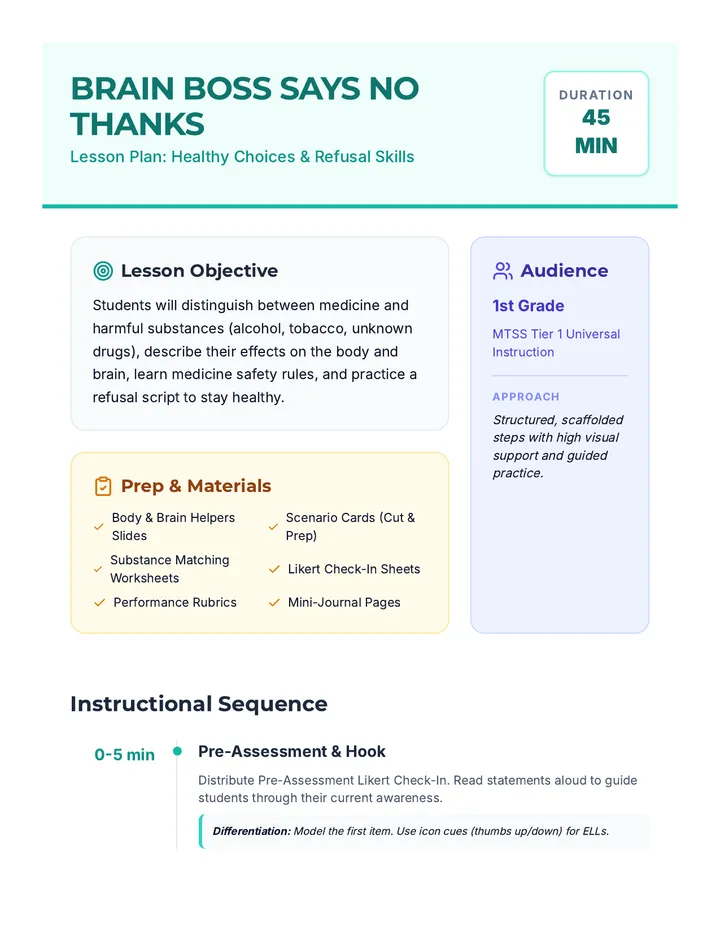 Lesson Plan Roadmap Brain Boss