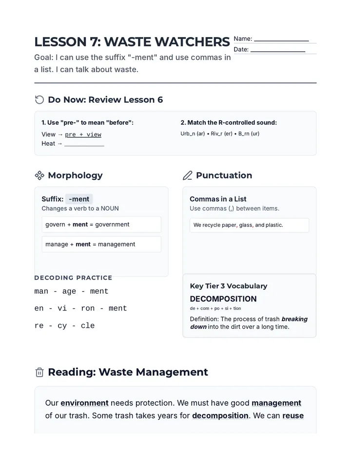 Waste Watchers Handout 7