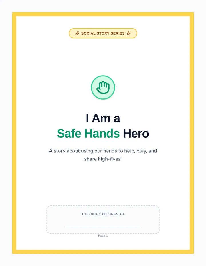 Safe Hands Social Story