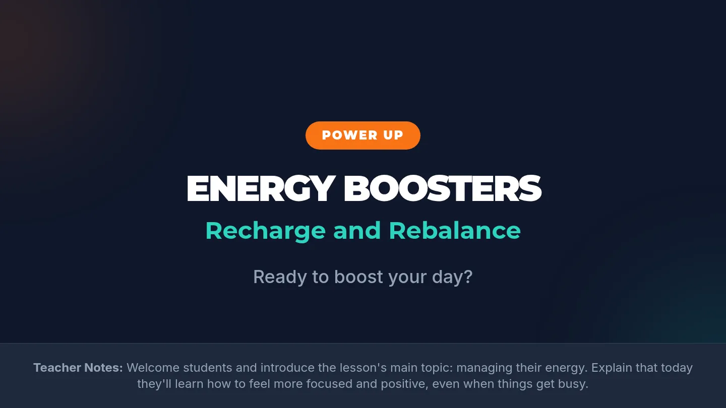 Energy Boosters Slide Deck