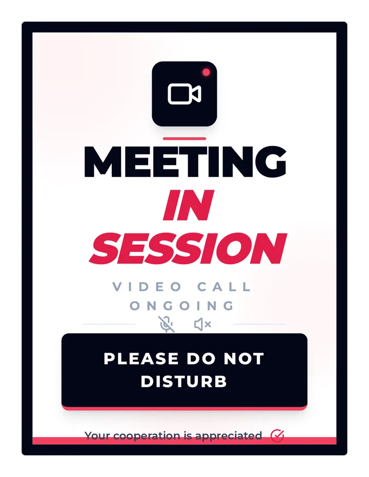 Professional Meeting Sign page 1