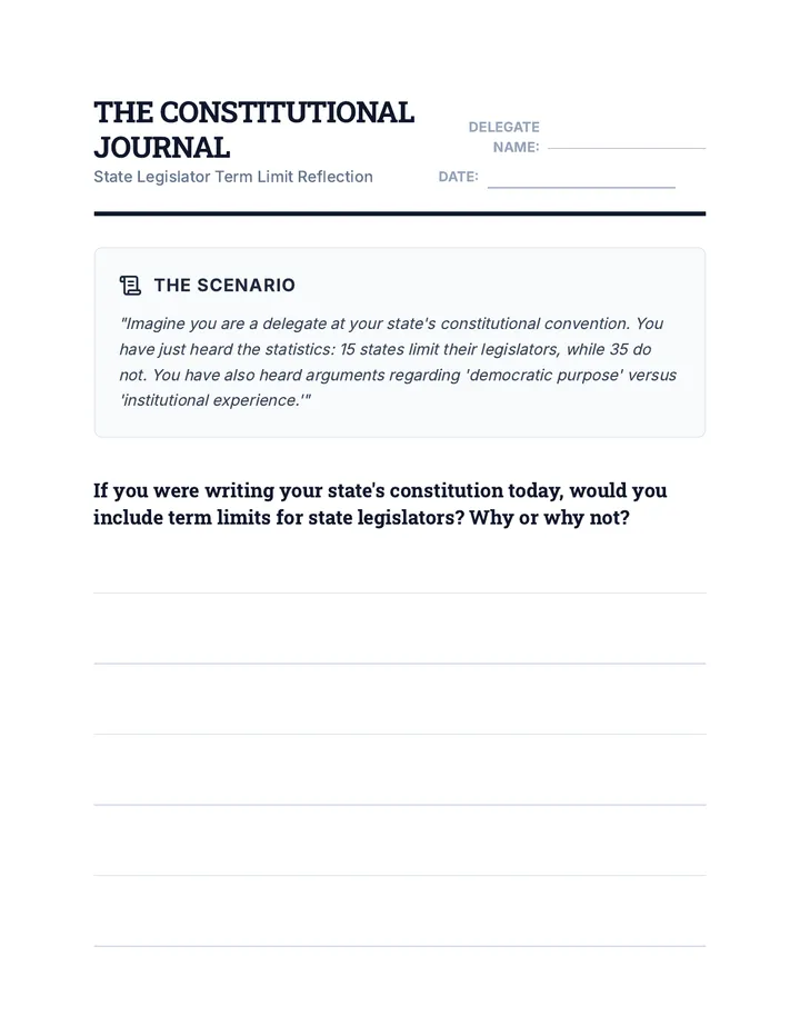 Term Limit Reflection Journal