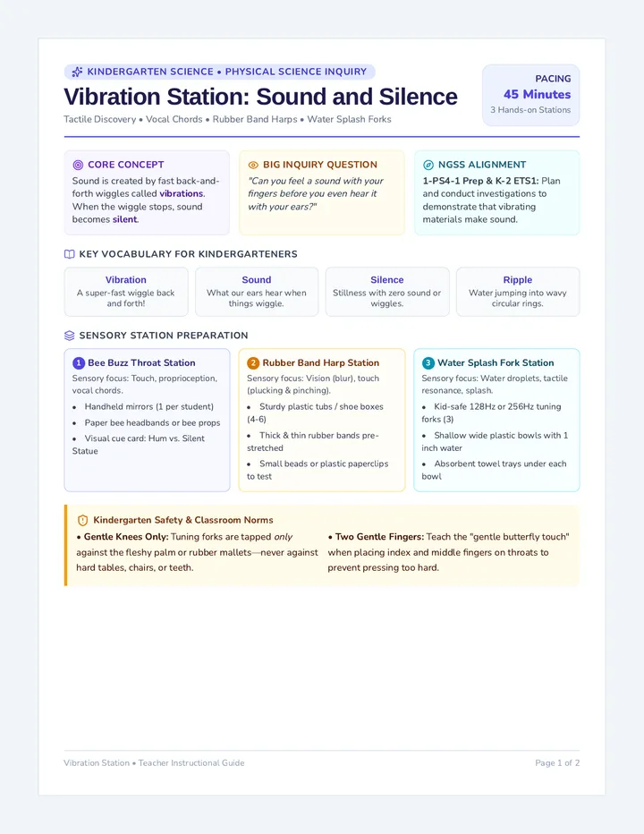Vibration Station Lesson Plan