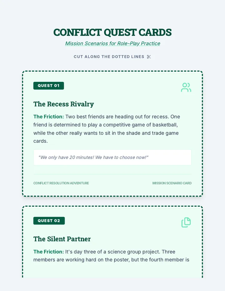 Conflict Quest Cards