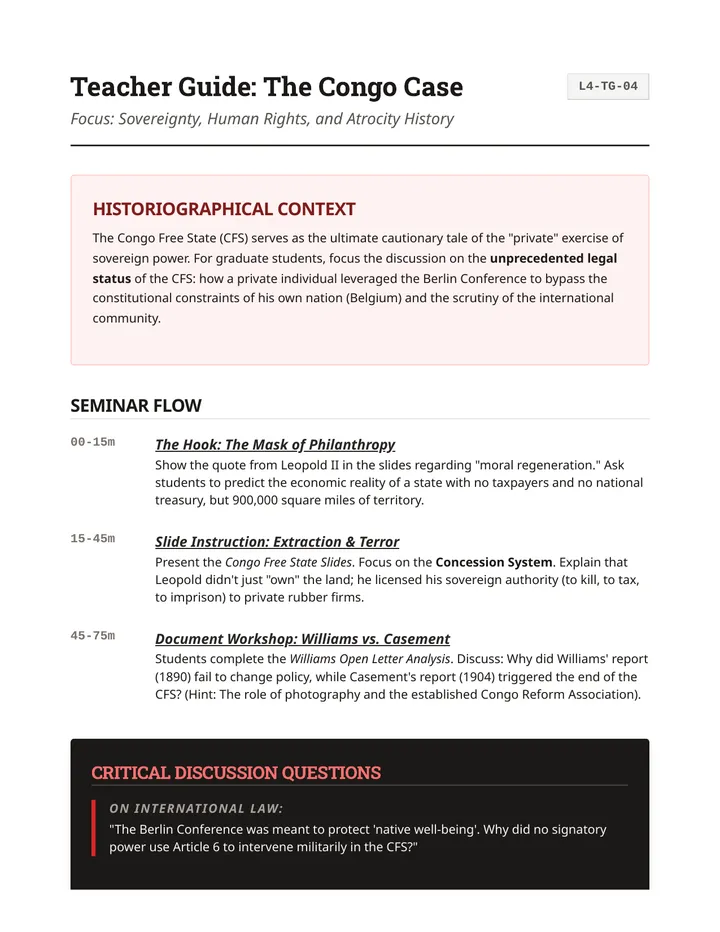 Congo Discussion Guide