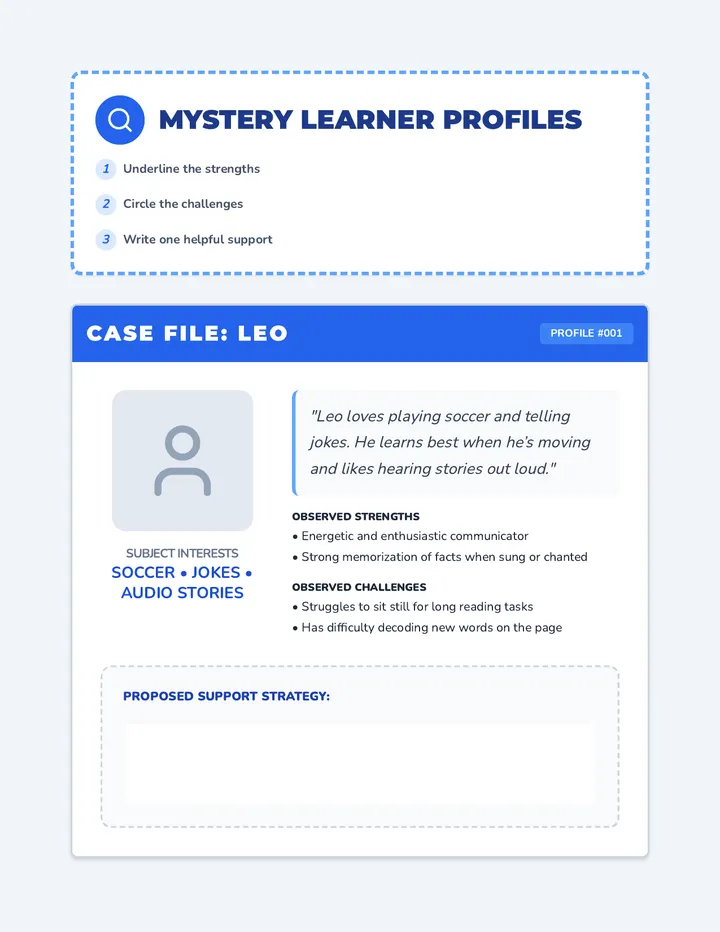 Mystery Learner Profiles