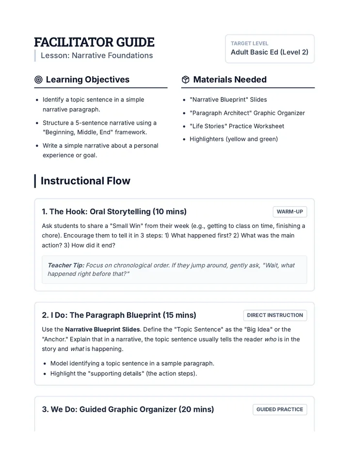 Story Builder Facilitator Guide