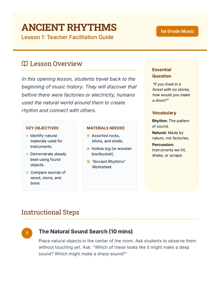 Ancient Rhythms Teacher Guide