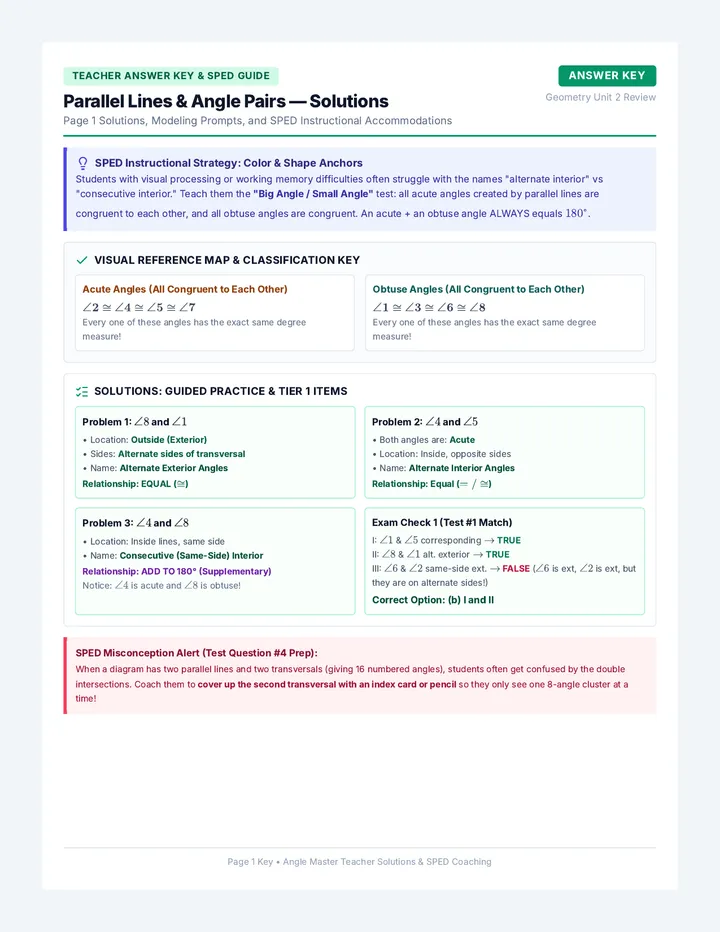 Angle Master Answer Key