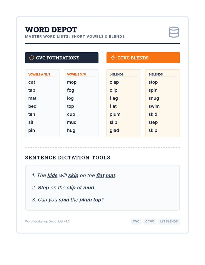 Word Depot Lists