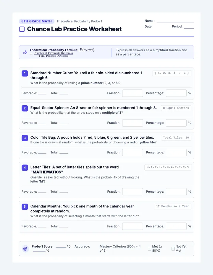 Chance Lab Practice Worksheet