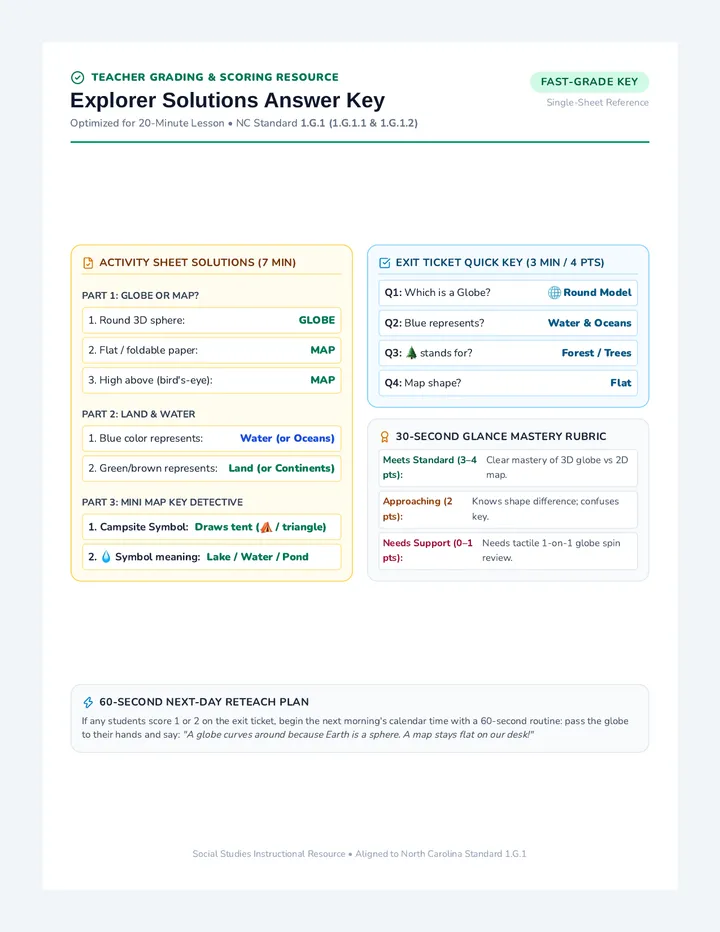 Explorer Solutions Answer Key