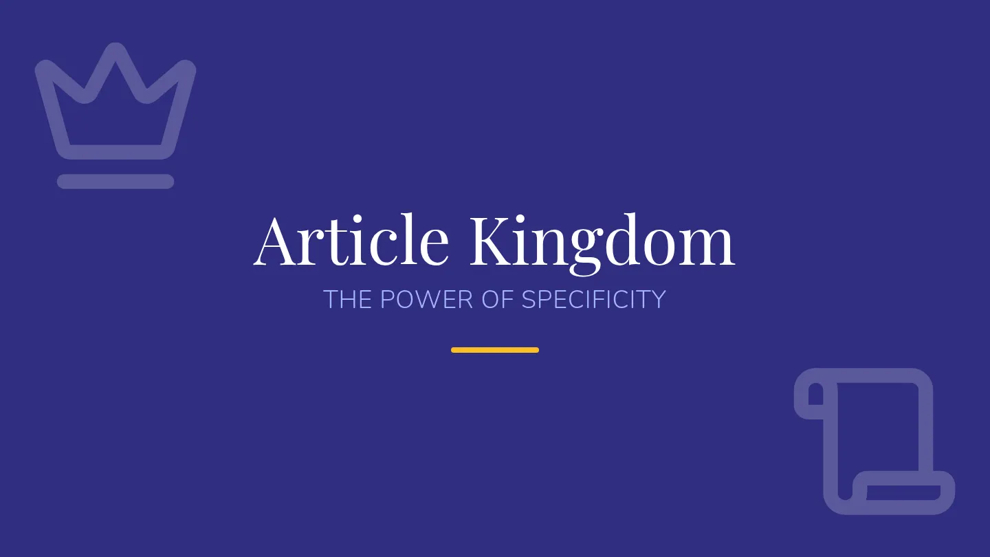 Article Kingdom Slides