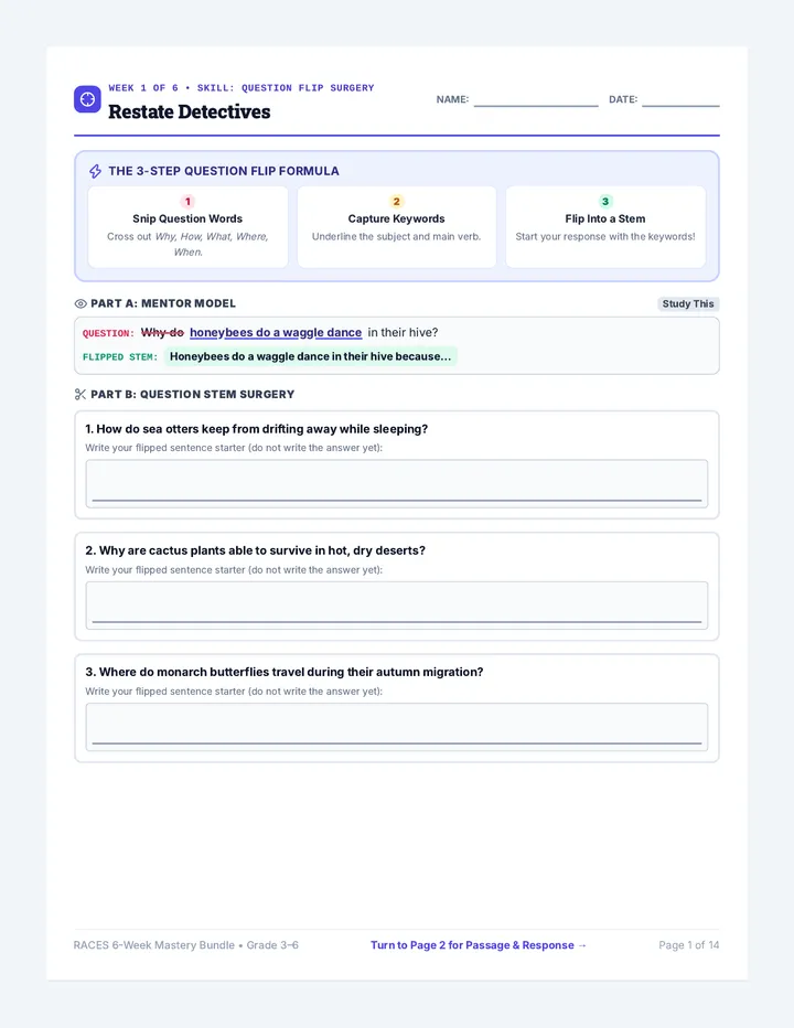 RACES Six Week Workbook
