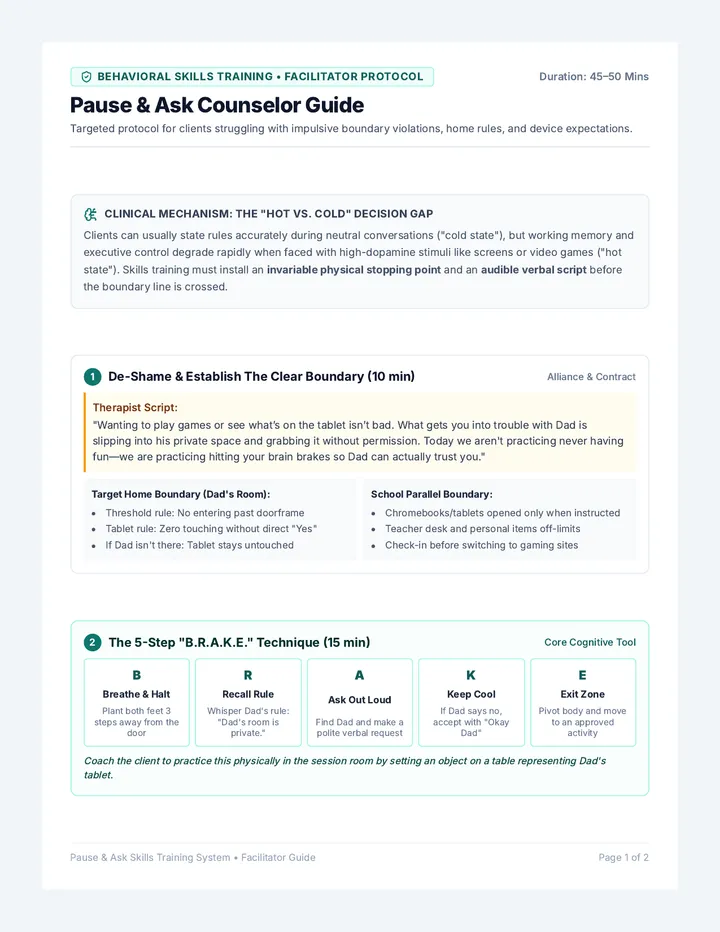Pause And Ask Counselor Guide