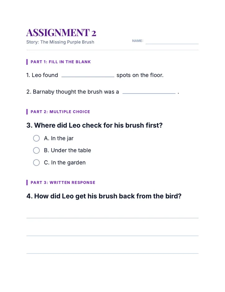 Art Mystery 2 Worksheet Document