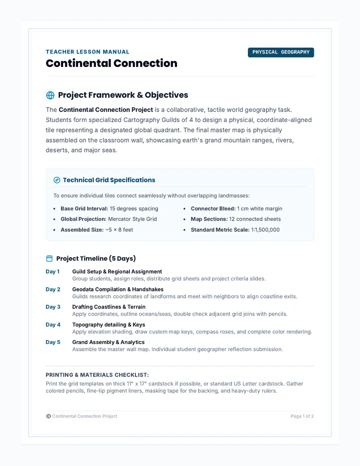 Continental Connection Teacher Guide
