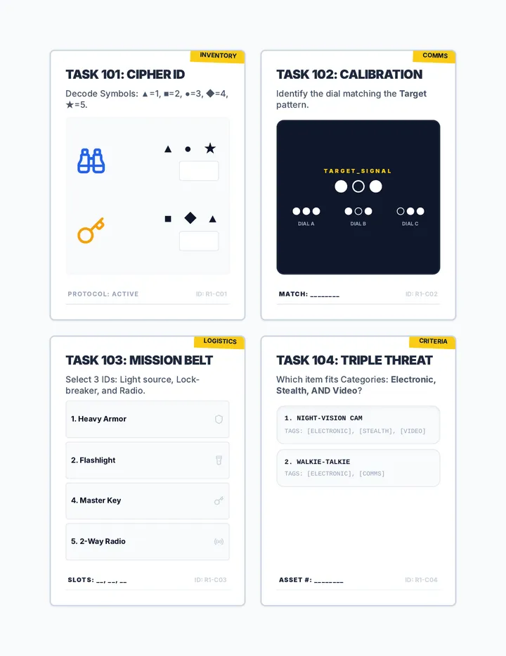 Gear Match Cards Round 1