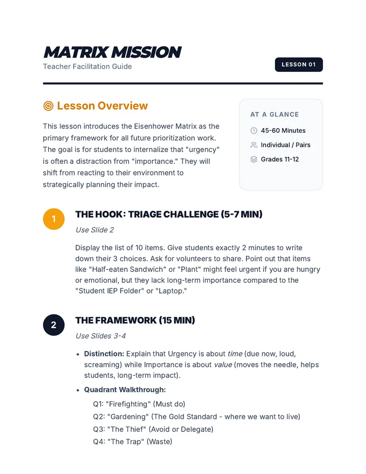 Matrix Mission Guide