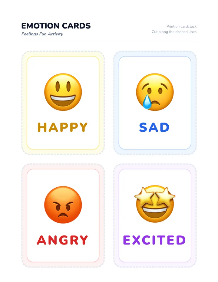 Emotion Cards Activity