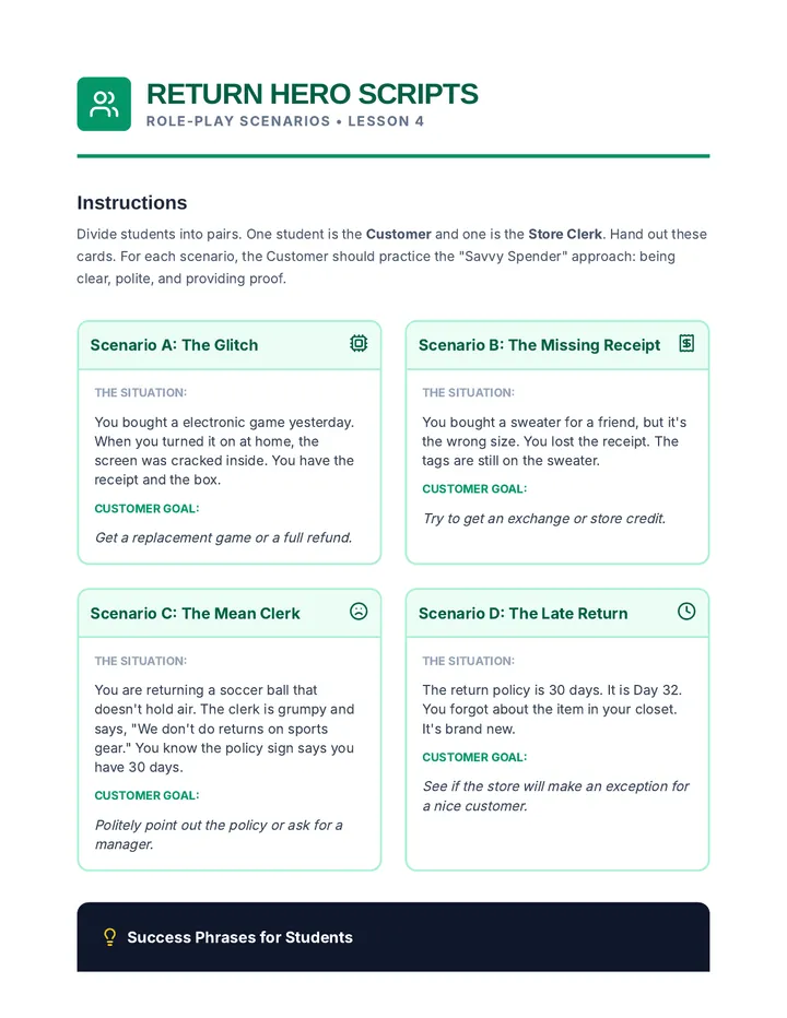 Return Hero Scripts Activity