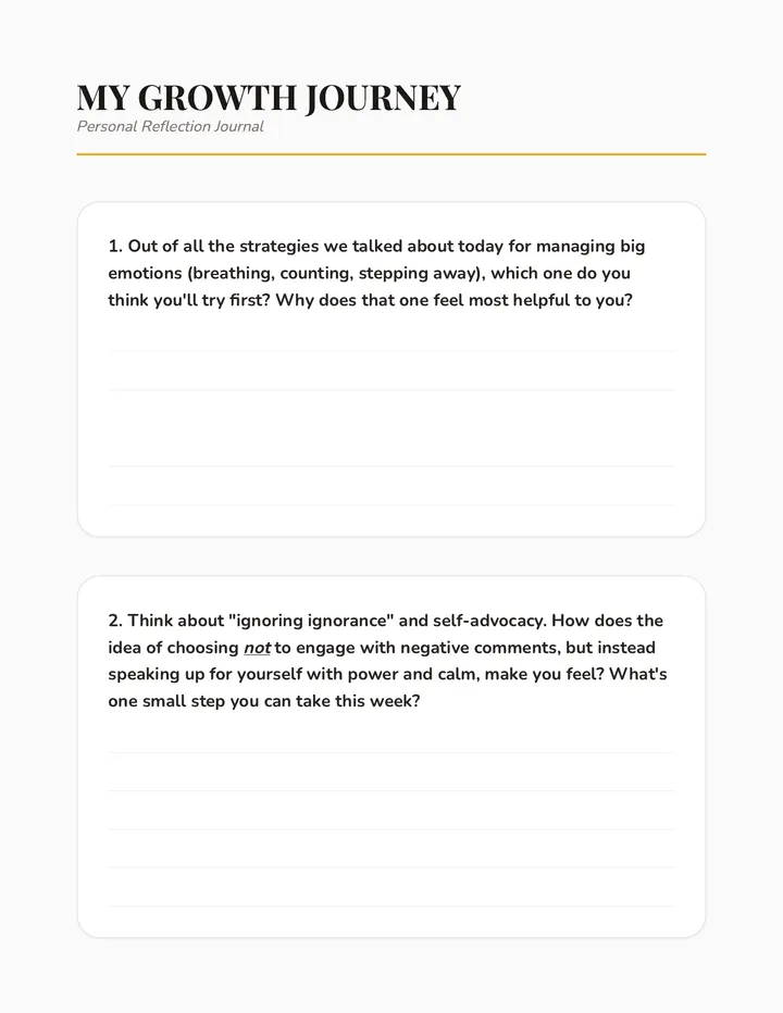 Reflection Journal Prompt