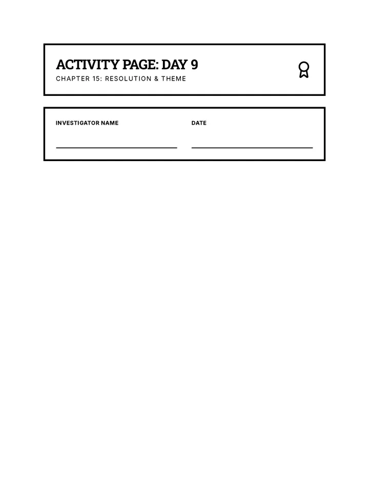 Day 9 Activity Page