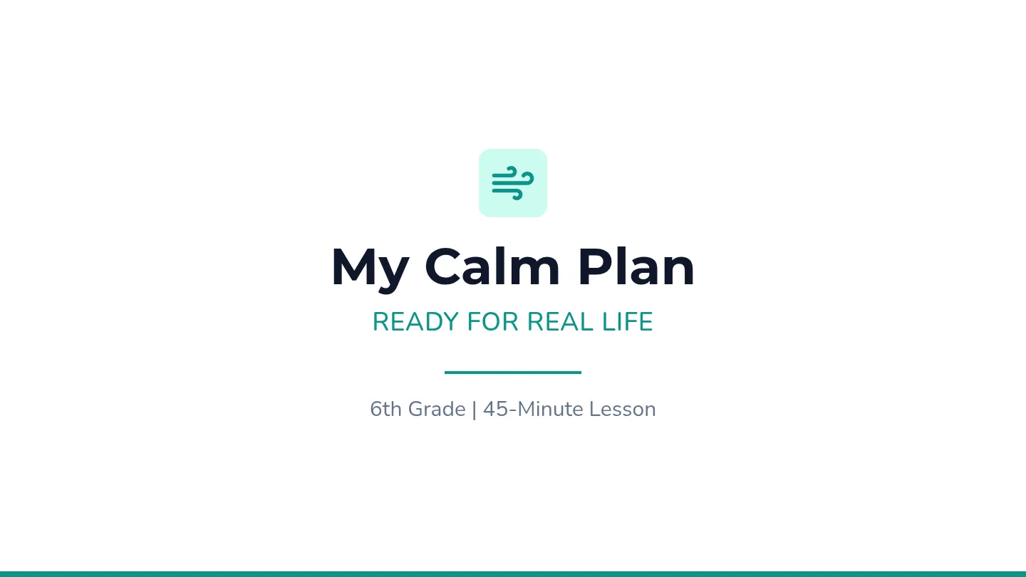 My Calm Plan Slides