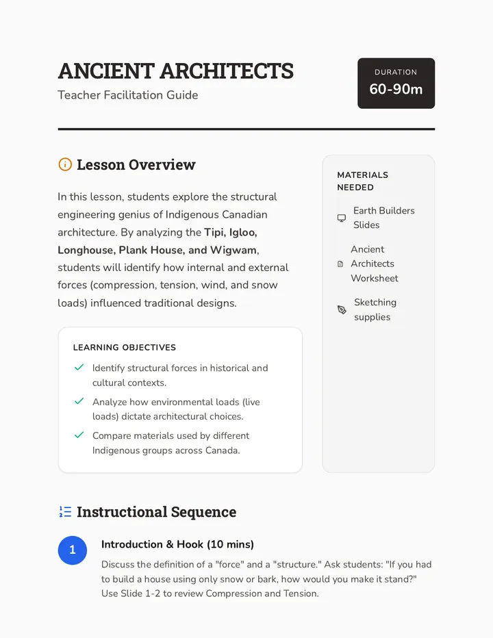 Ancient Architects Teacher Guide