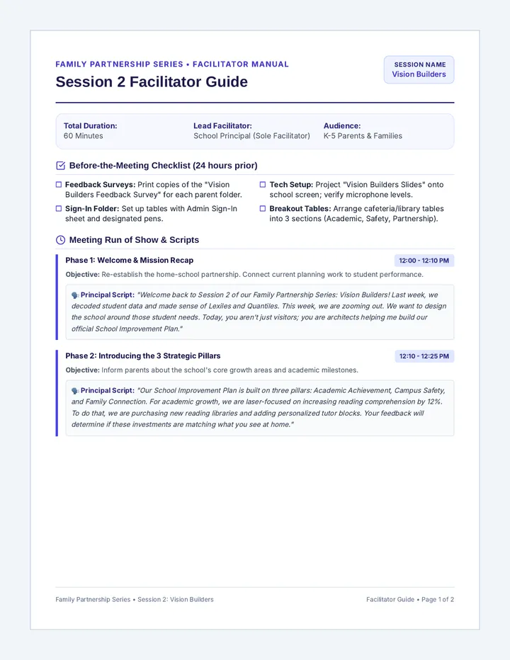 Vision Builders Facilitator Guide