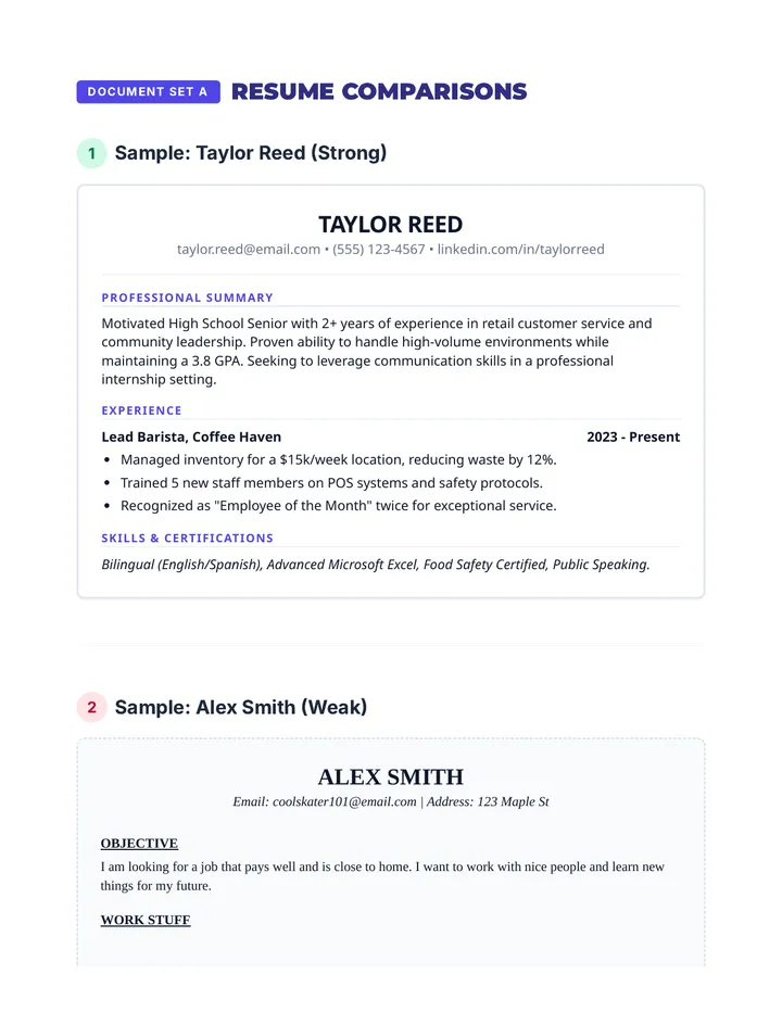 Sample Dossier Handout