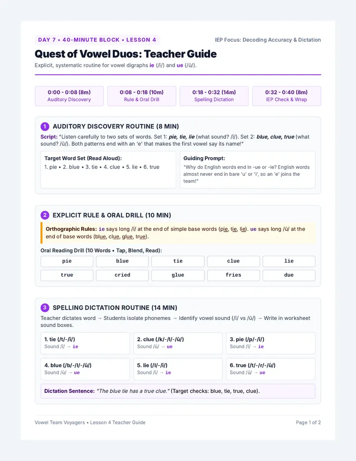 Duos Teacher Guide