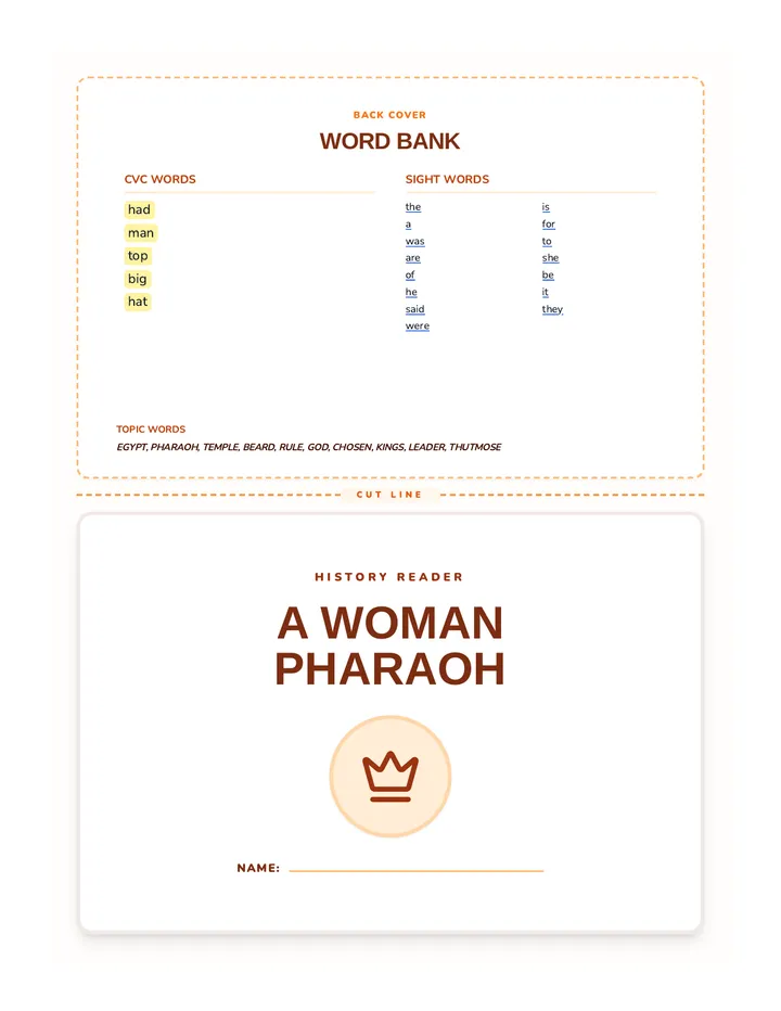 Hatshepsut Decodable Reader Document Slice