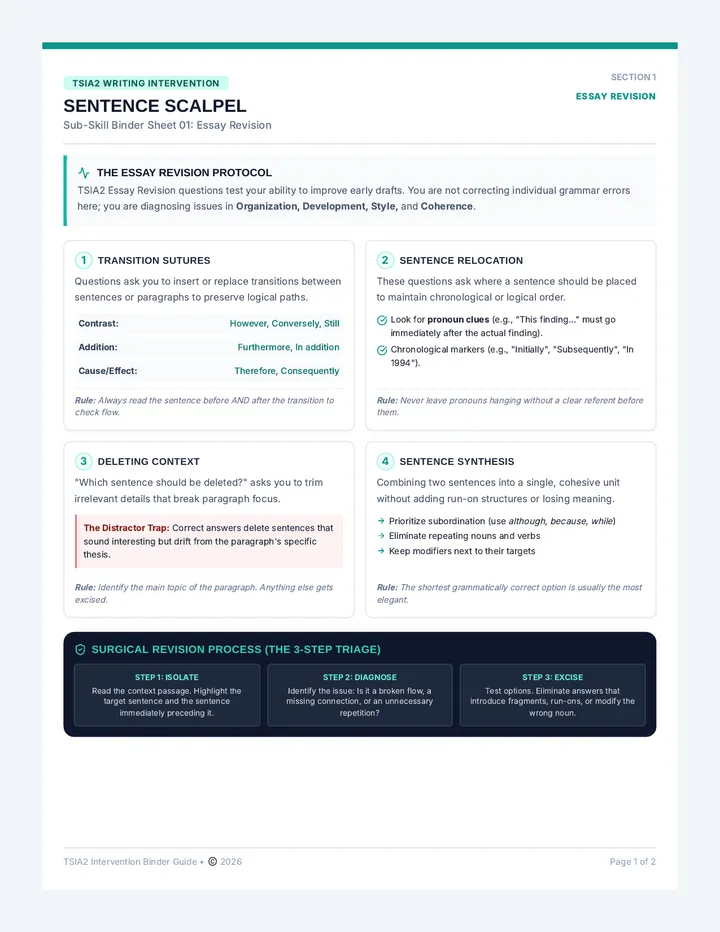 Sentence Scalpel Strategy Sheets