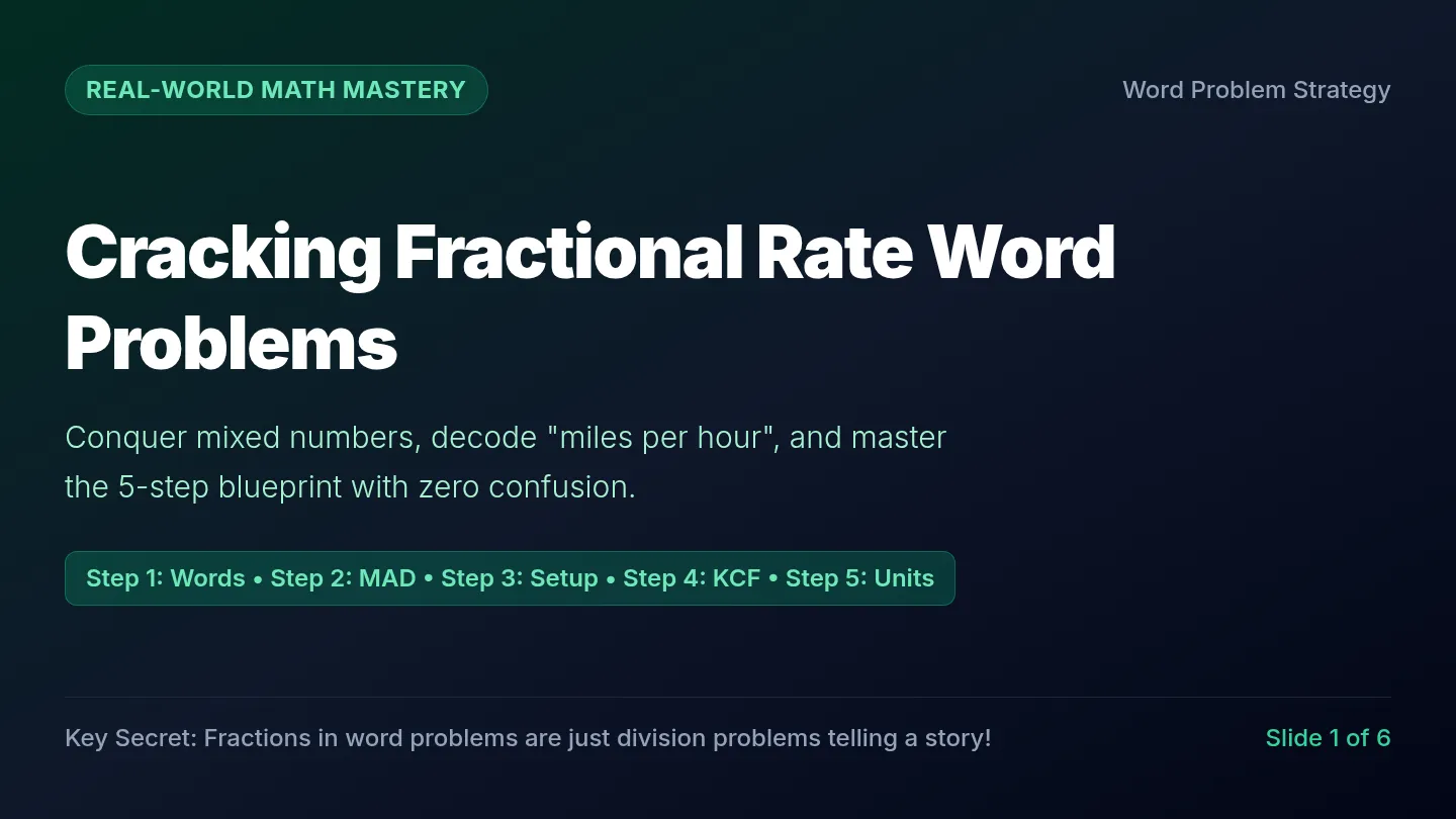 Rate Problems Slides