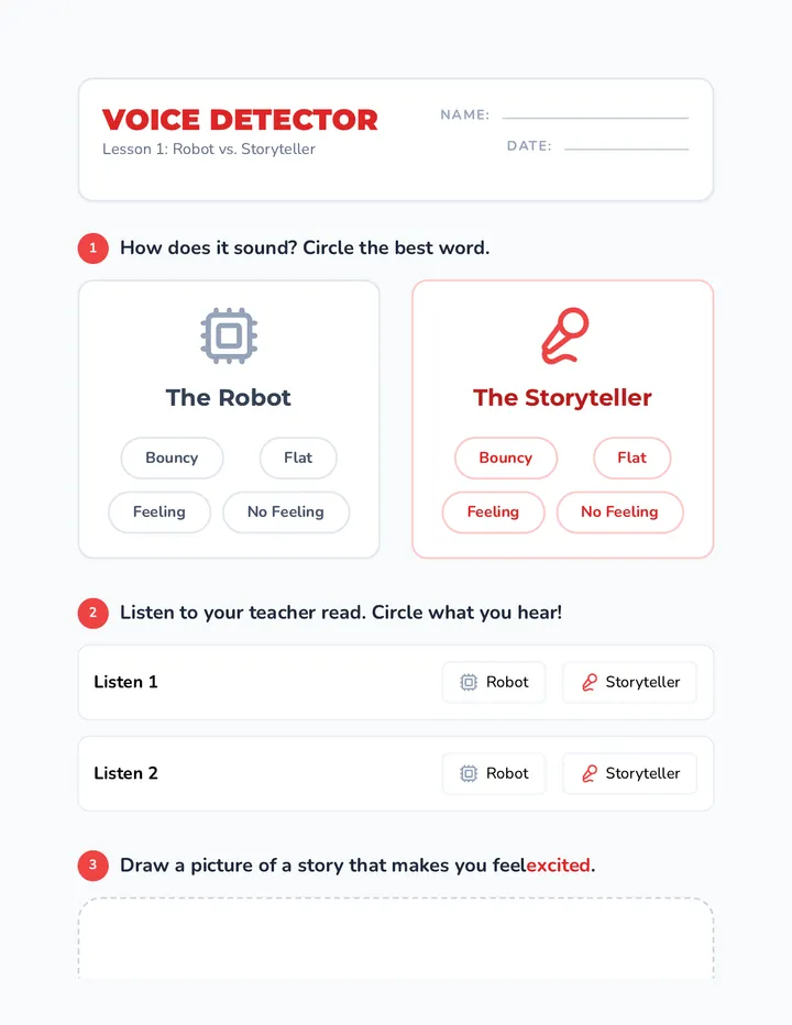 Voice Detector Worksheet