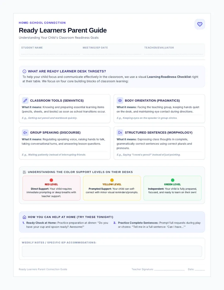 Speech Steps Parent Guide